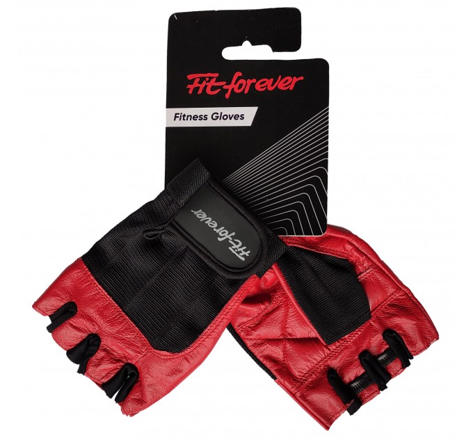 Рукавички для фітнесу Fit forever Precision Fit AI-04-1343-B червоний-чорний L