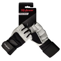 Рукавички для фітнесу Fit forever Shape Up AI-04-1135-A білий-чорний S