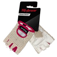Рукавички для фітнесу Fit forever Fit Work AI-04-1569-A білий-рожевий S
