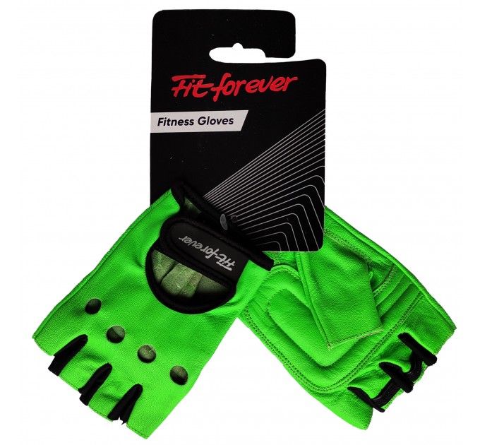 Рукавички для фітнесу Fit forever Supreme AI-04-1339-C салатовий L