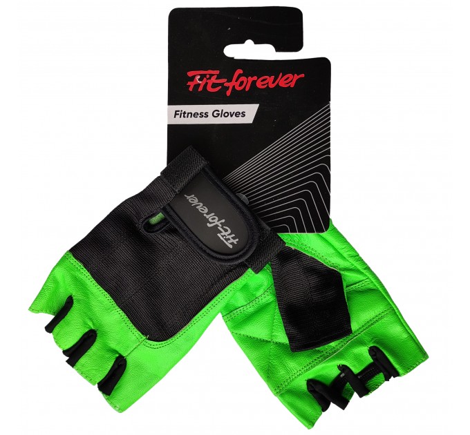 Рукавички для фітнесу Fit forever Precision Fit AI-04-1343-A зелений-чорний M