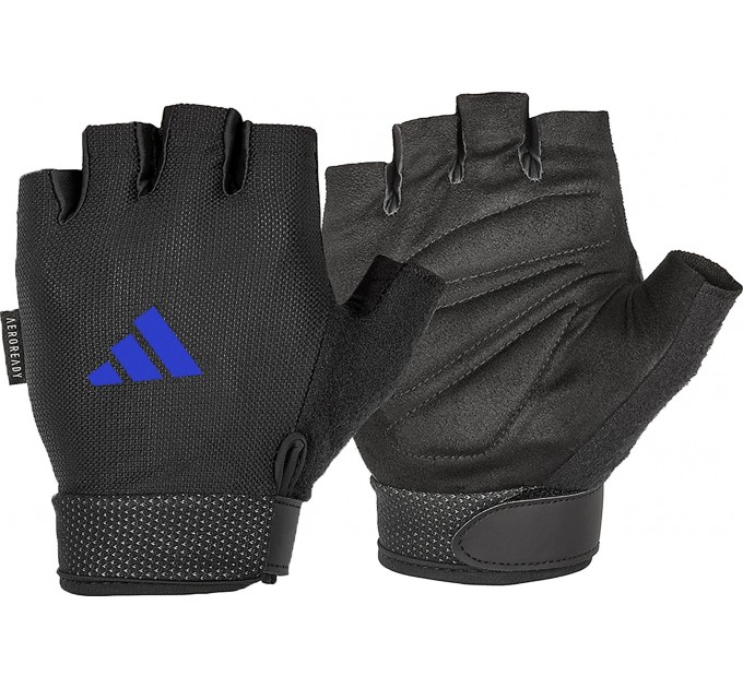 Рукавички для тренінгу Adidas Essential Adjustable Gloves чорний, синій Уні L