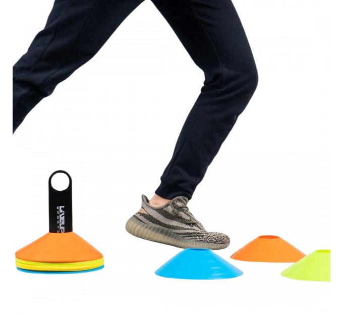 Набір фішок з підставкою LiveUp AGILITY CONES WITH RACK