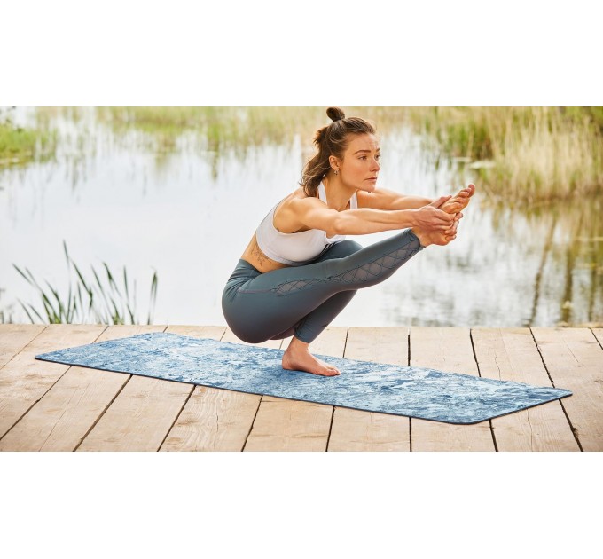 Килимок для йоги Adidas Camo Yoga Matte блакитний Уні 176 х 61 х 0,5 см