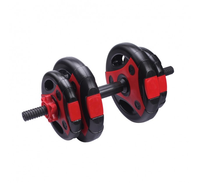 Гантель набірна пластикова 10кг 1шт LiveUp CEMENT DUMBELL SET