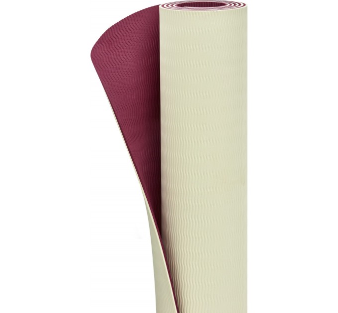 Килимок для йоги Adidas Double Sided Yoga Mat бежевий, темно-рожевий Уні 176 х 61 х 0,6 см