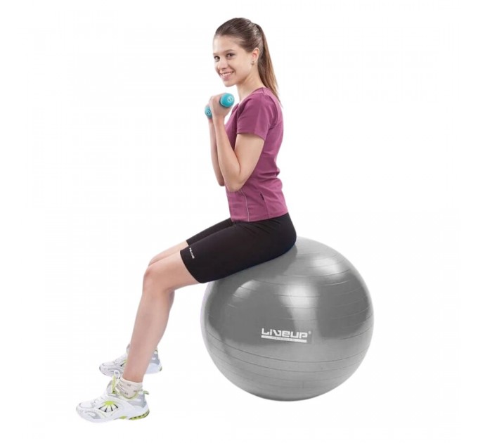 Фітбол (насос в комплекті) LiveUp ANTI-BURST BALL