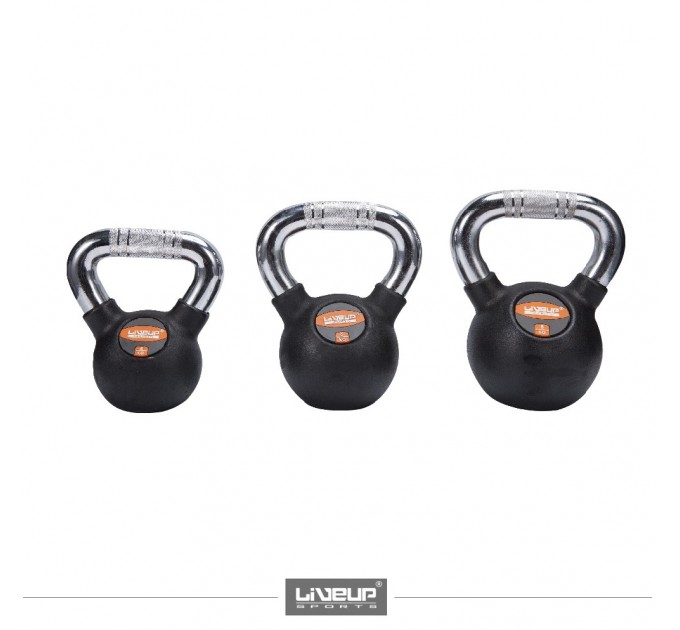 Гиря LiveUp RUBBER KETTEL DUMBELL