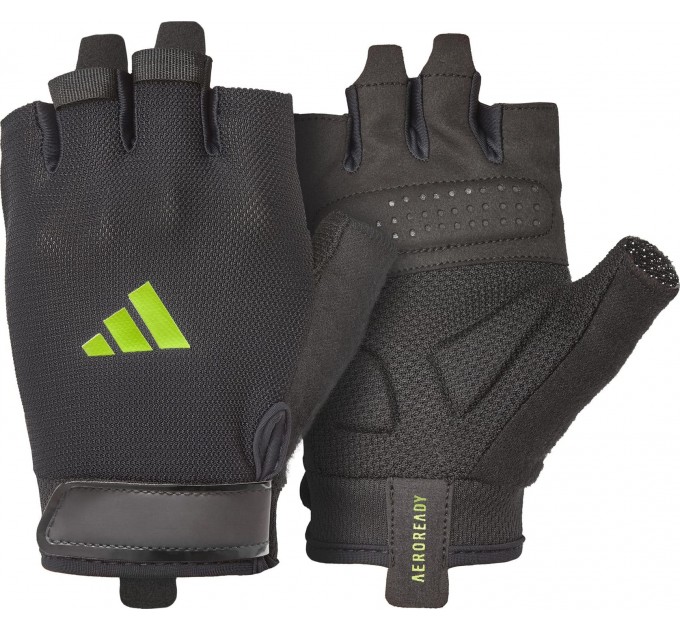 Рукавички для тренінгу Adidas Essential Training Gloves чорний, зелений Уні S