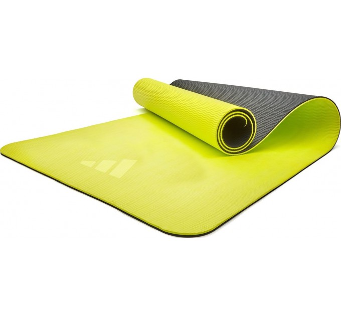 Килимок для йоги Adidas Double Sided Yoga Mat жовтий, сірий Уні 176 х 61 х 0,6 см