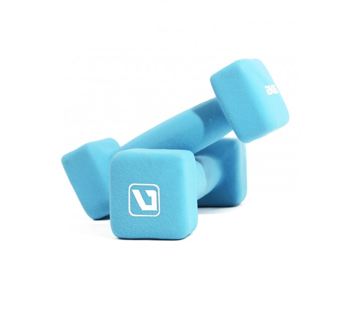 Гантелі неопренові пара LiveUp SQUARE HEAD DUMBBELL