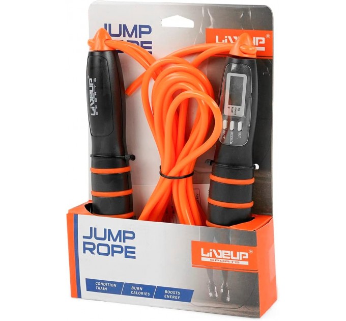 Скакалка з ел. лічильником LiveUp DIGITAL JUMP ROPE