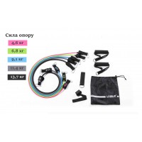 Набір еспандерів 5шт з кріпленнями LiveUp EXPANDER TUBE SET