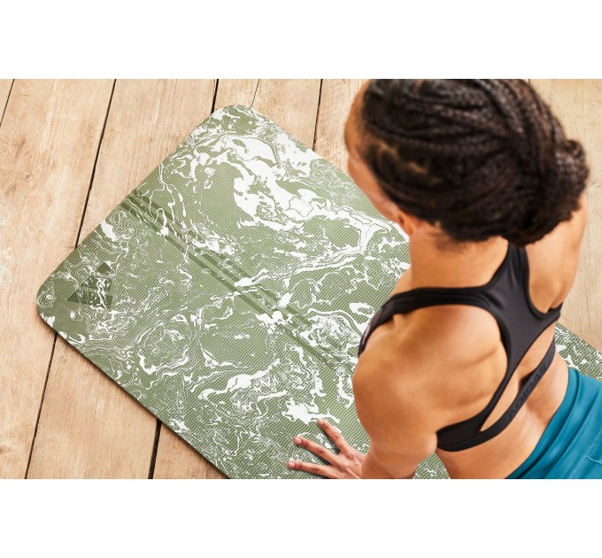 Килимок для йоги Adidas Camo Yoga Matte зелений Уні 176 х 61 х 0,5 см