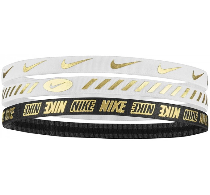 Пов'язка на голову Nike W HEADBANDS 3.0 METALLIC 3 шт