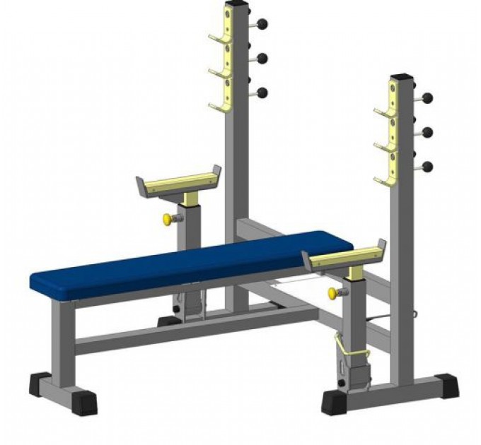 Лава для жиму горизонтальна (зі страхувальними пастками) InterAtletikGym BT304.1