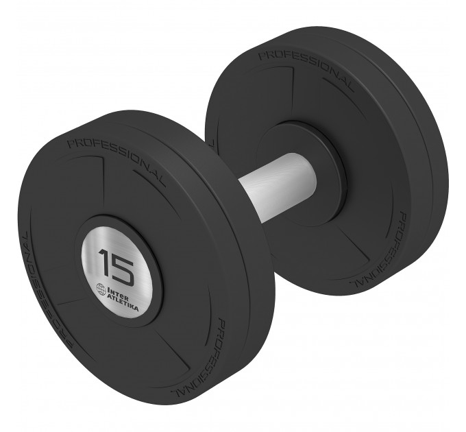 Гантель професійна преміум InterAtletika ST555.15-P 15 кг