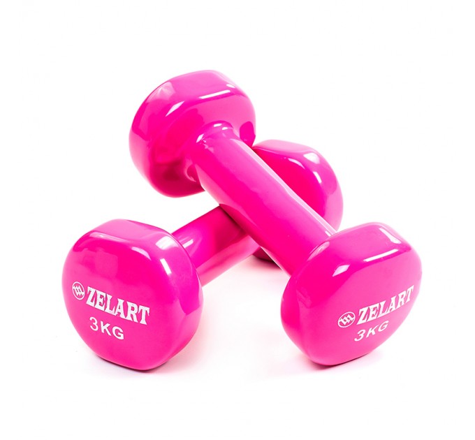 Гантелі з вініловим покриттям Zelart Beauty TA-5225-3 (2?3кг) (2шт, кольору в асортименті) Код TA-5225-3